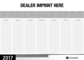 John Deere Construction Desk Pad