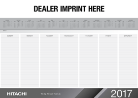 Hitachi Construction Desk Pad