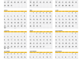 John Deere CWP Year-At-A-Glance French