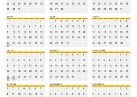 John Deere Construction Year-At-A-Glance Spanish