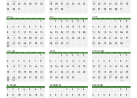 John Deere Forestry Year-At-A-Glance French